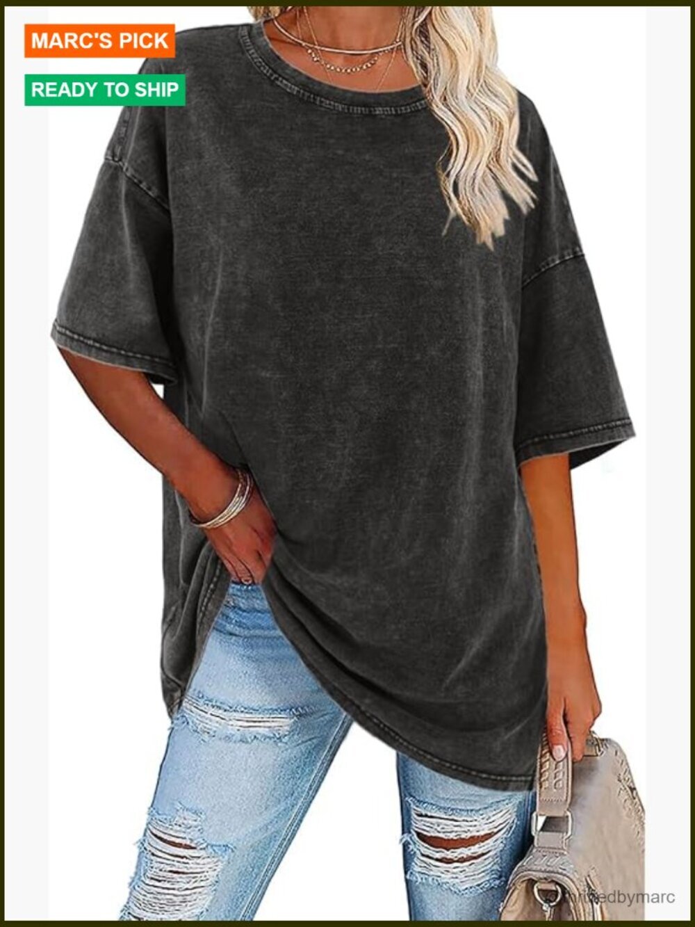 Oversized Cotton T-Shirt Loose Fit Crewneck Short Sleeve Summer Tunic Top